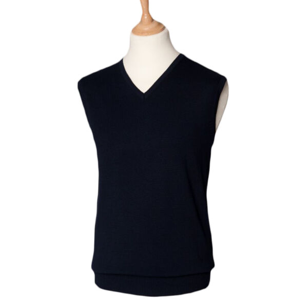 Henbury Sleeveless V-Neck Sweater h724 Thumbnail
